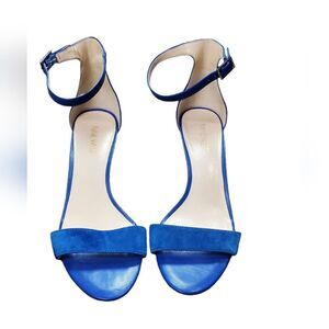 Nine West Royal Blue Suede & Leather Kitten Heels